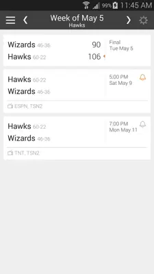 NBA Basketball Schedule Alerts android App screenshot 3